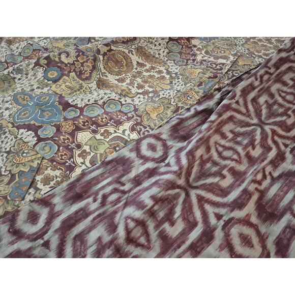 New Pottery Barn Angelian Ikat Reversible King Duvet Cover 3 Standard Shams - Picture 9 of 13